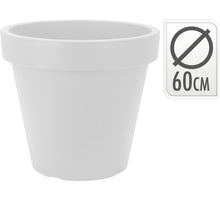 BLOEMPOT EK ROND DIA 60CM WIT