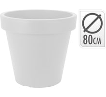 BLOEMPOT EK ROND DIA 80CM WIT