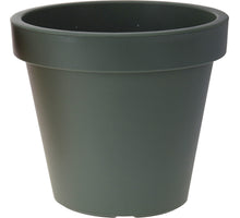 BLOEMPOT EK ROND DIA 40CM DONKERGROEN