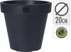 BLOEMPOT EK ROND DIA 20CM ANTRACIET