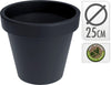 BLOEMPOT EK ROND DIA 25CM ANTRACIET