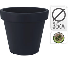 BLOEMPOT EK ROND DIA 35CM ANTRACIET