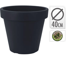 BLOEMPOT EK ROND DIA 40CM ANTRACIET