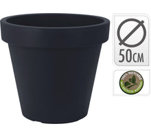BLOEMPOT EK ROND DIA 50CM ANTRACIET