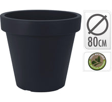 BLOEMPOT EK ROND DIA 80CM ANTRACIET