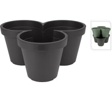 BLOEMPOT E&K STAPELBAAR, DIA 44XH20CM, ANTRACIET
