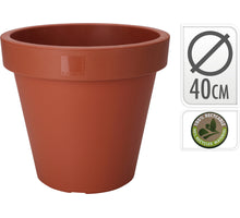 BLOEMPOT EK ROND DIA 40CM TERRA