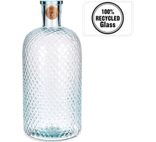 VASE GLASS RECYCLED 8L D19 H42CM