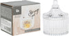 BONBONNIERE HELDER GLAS D6,5 H9CM 80ML MET DEKSEL