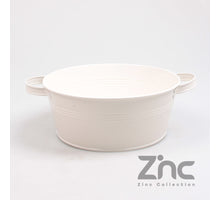 ZINK TEIL 1.5L M/OREN D22 H9.5 B17 CM CREME