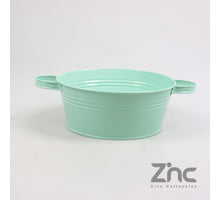 ZINK TEIL 2.5L M/OREN D24.5 H10 B20 CM PASTEL TURQUIOSE