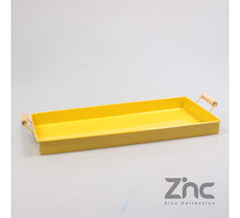 ZINK SCHAAL RECHTHOEKIG 20X40 CM GEEL