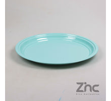 ZINK ONDERBORD ROND M 40X2.5 CM PASTEL TURQUOISE