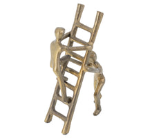 Beeld ladder goud 11.5x7.5x24cm