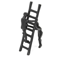 Beeld ladder zwart 11.5x7.5x24cm