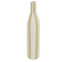 Aardewerk vaas stripe drab 6,2x6,2x28,5cm