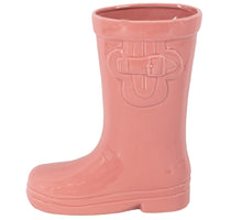Aardewerk vaas regenlaars roze 25,7x12,8x29cm