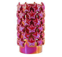 Aardewerk vaas shiney stars L 18,3x18,3x30,5cm