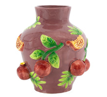 Earthenware vase pomegranate 18.6x24.6x26.3cm