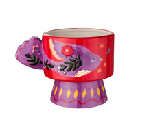 Aardewerk vaas duskdove paars 21x15x15cm