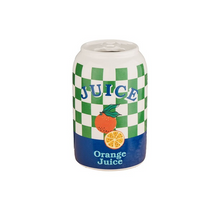 Aardewerk vaas orange juice can groen 7x7x11,5cm