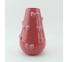 Earthenware vase bows 14x14x23cm