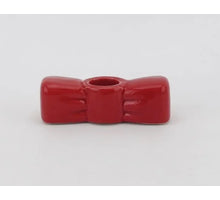 Candle holder bow red 10x3.5x3cm