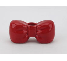 Candle holder bow red 11, x 4, 8 x 5, 5 cm