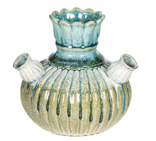 Earthenware tulip vase blue 19x19x18cm