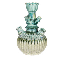 Earthenware tulip vase blue 23x23x37cm