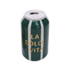 Earthenware vase can dolce vita green 6.8x6.8x11.6cm