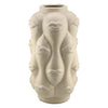 Aardewerk vaas lips beige 16,5x16,5x30cm