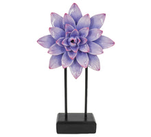 Decoratie standaard bloem paars 28,5x28,5x2,1cm