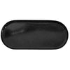 Oval black metal tray 33.5x14.5x2cm