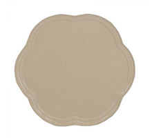 Dienblad flower beige 28x28x1cm metaal