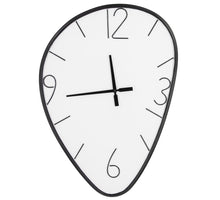 Wandklok metaal organisch wit 56x78x4cm