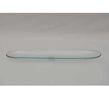 Oval clear recycled glass boat 37x9cm