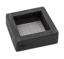 Houten rasp zwart 8x8x2cm