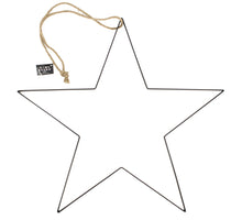 Metalen ster zwart 55x55x1cm