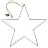 Metalen ster zwart 55x55x1cm