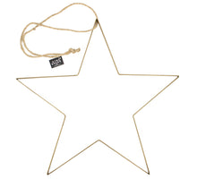 Metalen ster goud 55x55x1cm