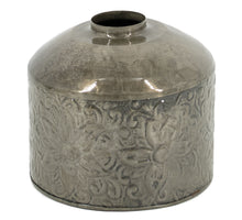 Metal vase olive 6x18x16cm