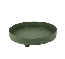 Metalen plateau green texture 21x21x4,5cm
