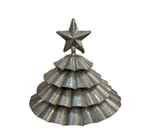 Metalen kerstboom olive 3x 12x 10,5cm