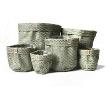 Sizo knitted paper bag olive Ø 30 cm