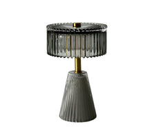 Ledlamp Nola S taupe glas 11x11x16,5cm