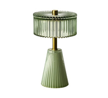 Ledlamp Nola S groen glas 11x11x16,5cm