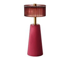 Ledlamp Nola L burgundy glas 11x11x23cm