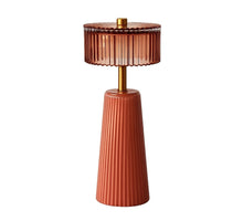Ledlamp Nola L oranje glas 11x11x23cm
