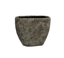 Vaas Lava ovaal 41x17x37cm Steengrijs